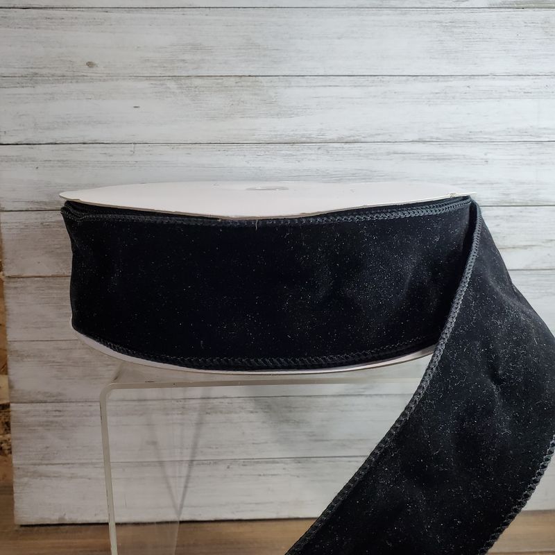 Ribbon, Velvet Black 2.5&quot;x50yd