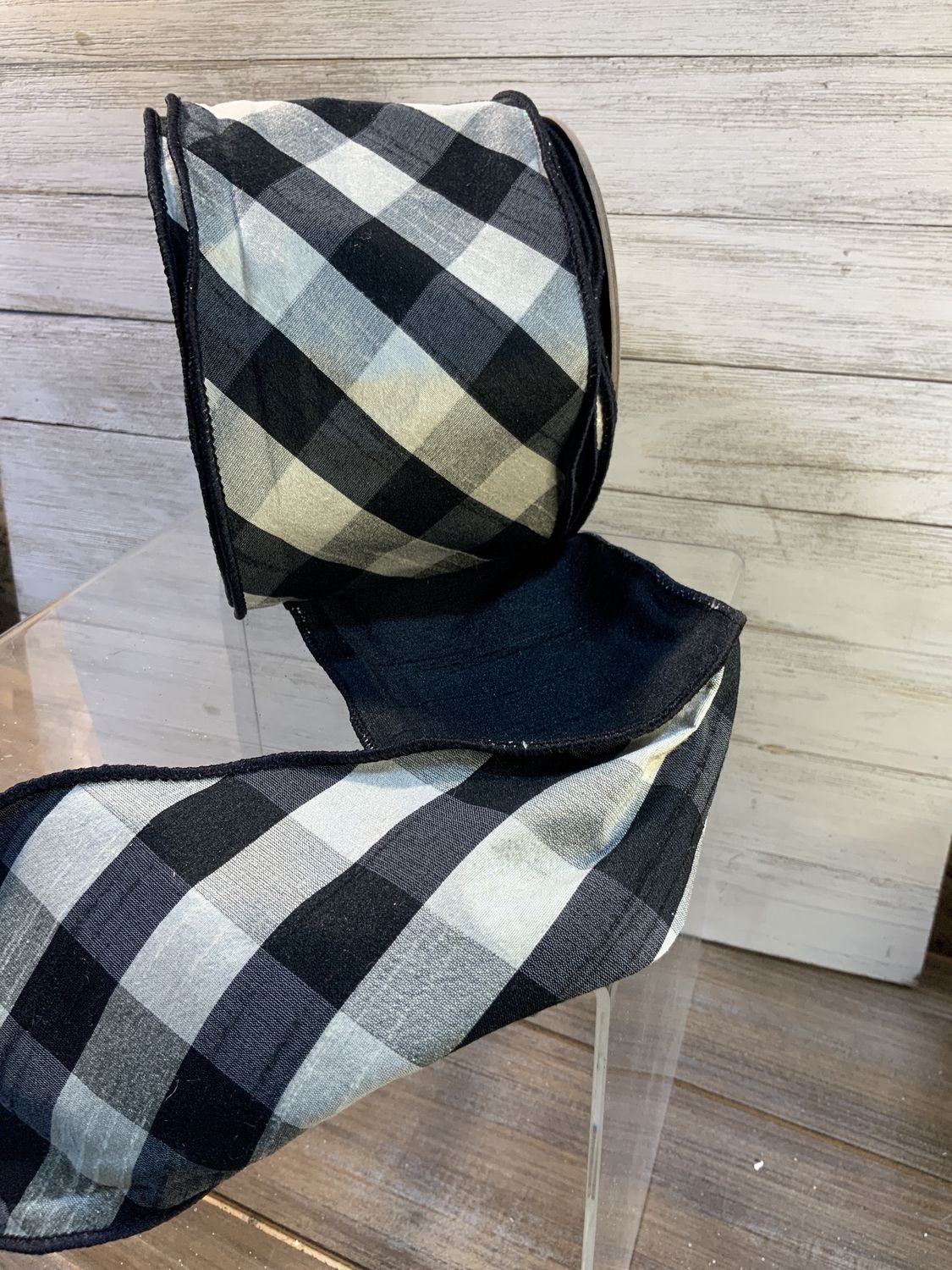 Ribbon, Dupion Check 4"x10yds