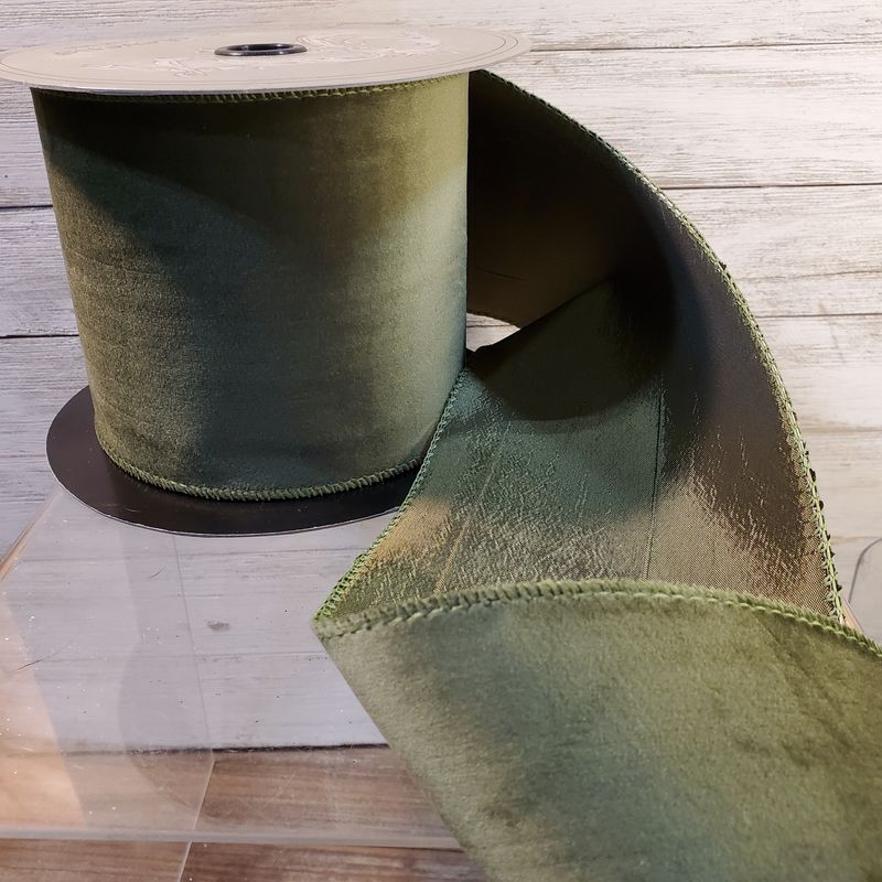 Ribbon, Velvet Sage taffeta back