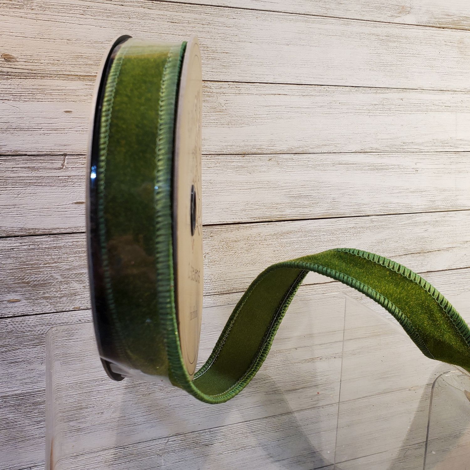 Ribbon, Faux Moss 1" green