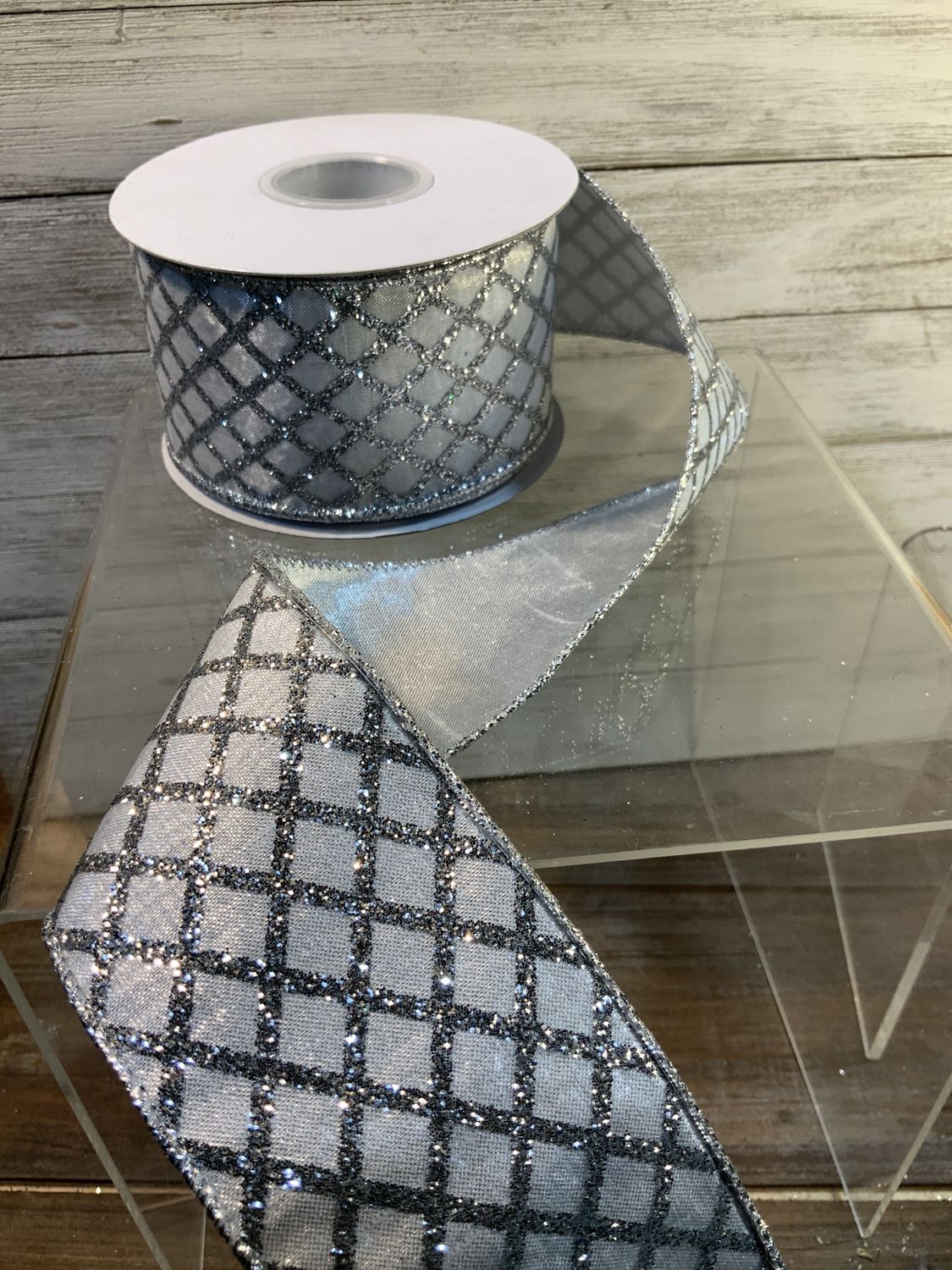 Ribbon, Diamond Lattice Lame' 2-1/2"x10y