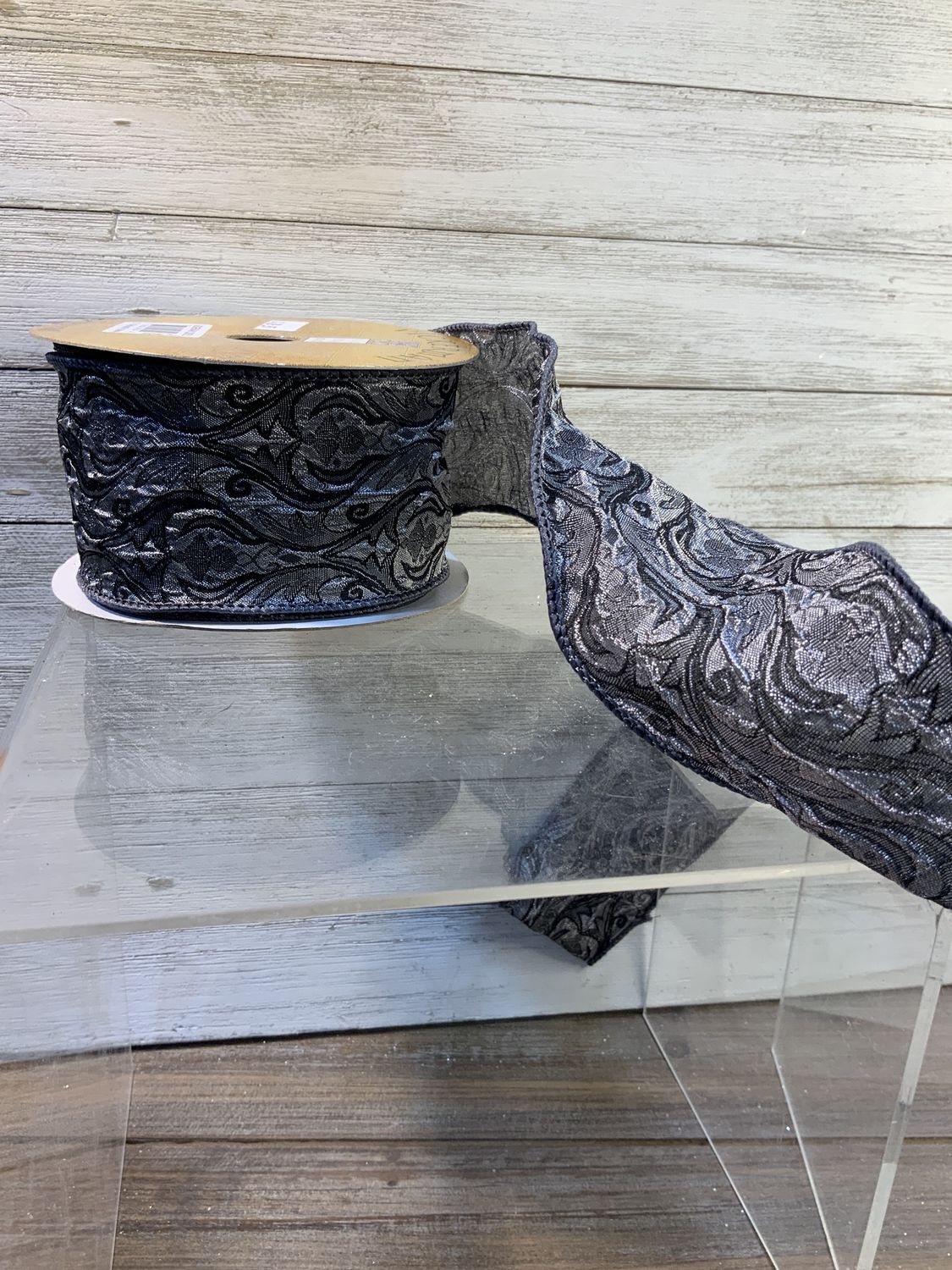 Ribbon, Silver Filigree 10yd