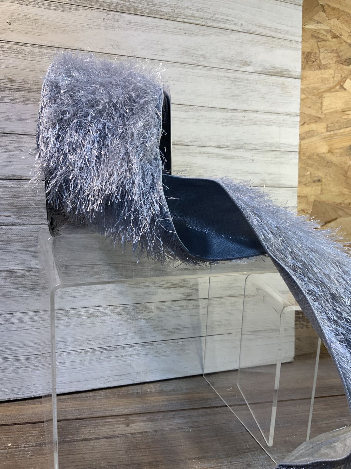 Ribbon, Metallic Mohair 4x10 Silver