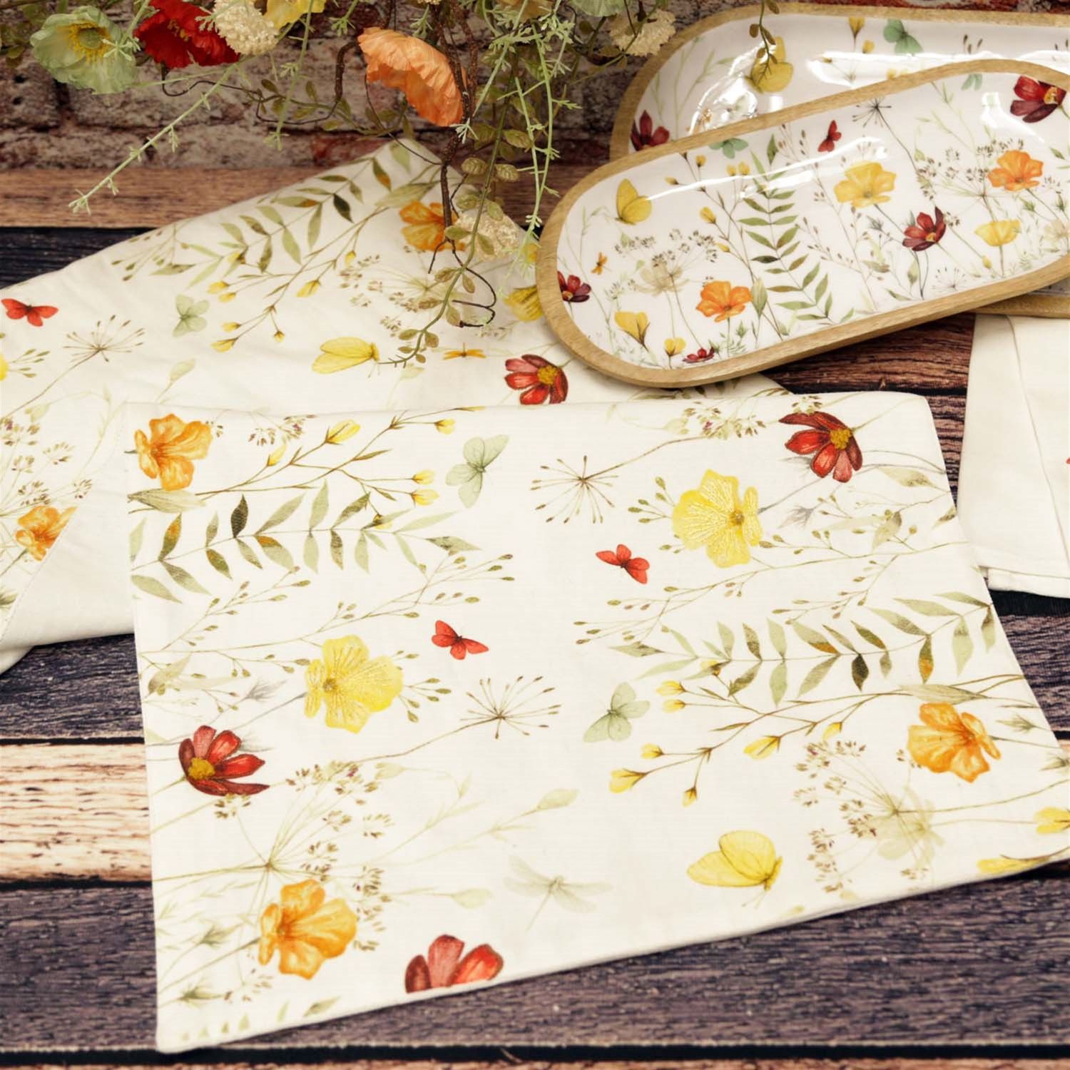 Table Runner, Wildflowers 15x56
