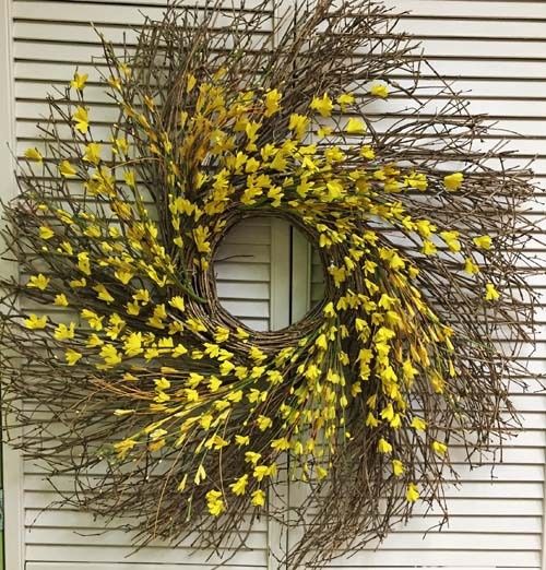 Wreath, Forsythia 26"
