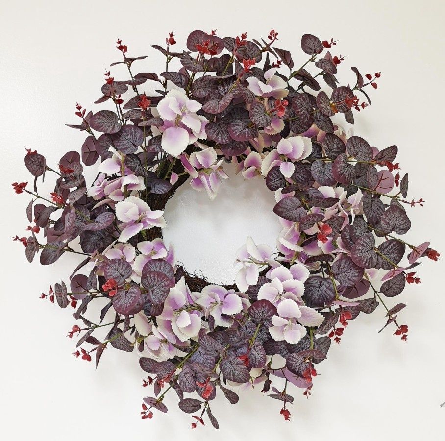 Wreath, Eucalyptus 24" Purple