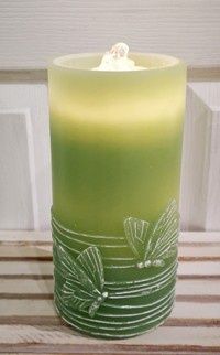 Water Candle, Butterfly Fountain Sage Green 4x8