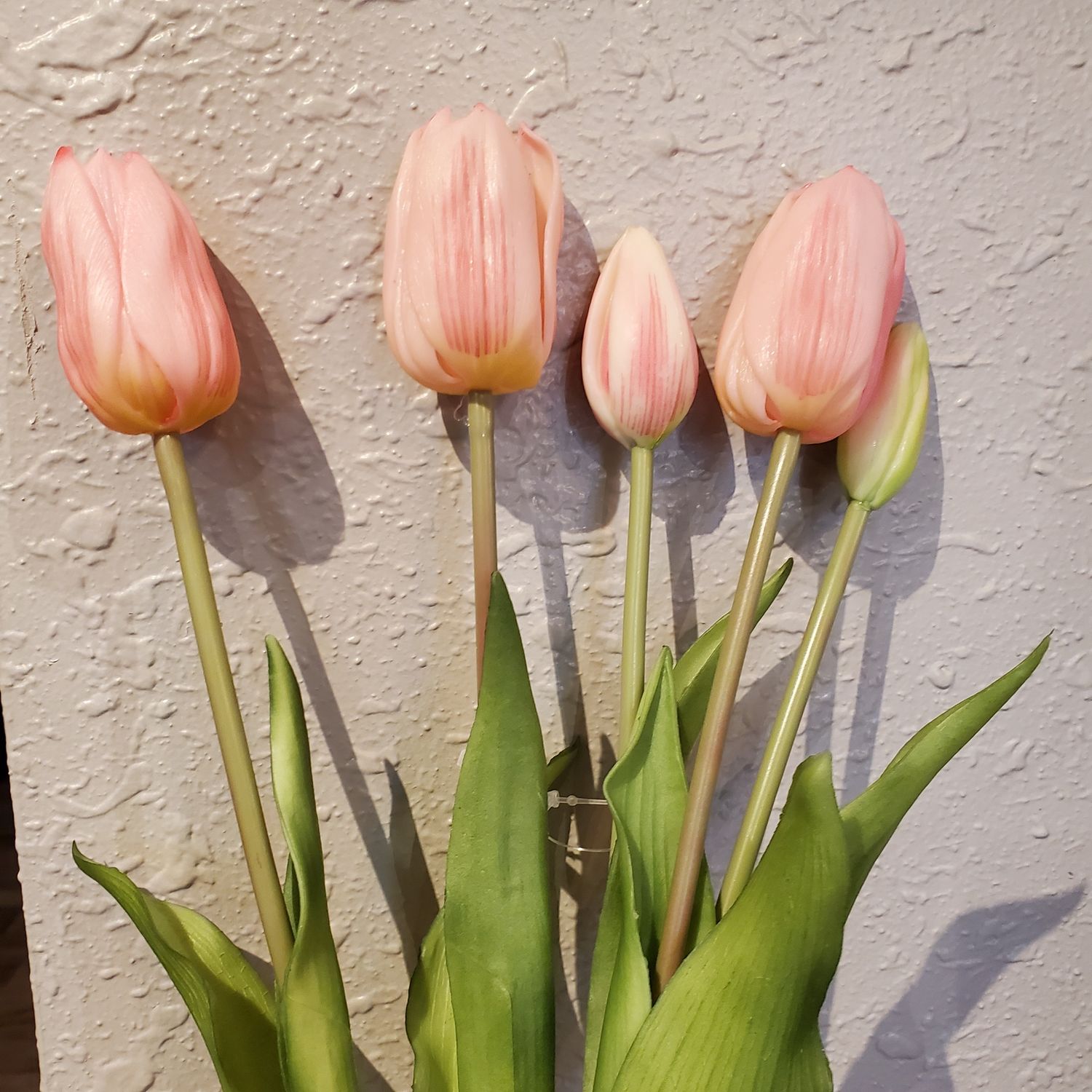Faux Flower, Tulip Bundle of 5 Pink 16"