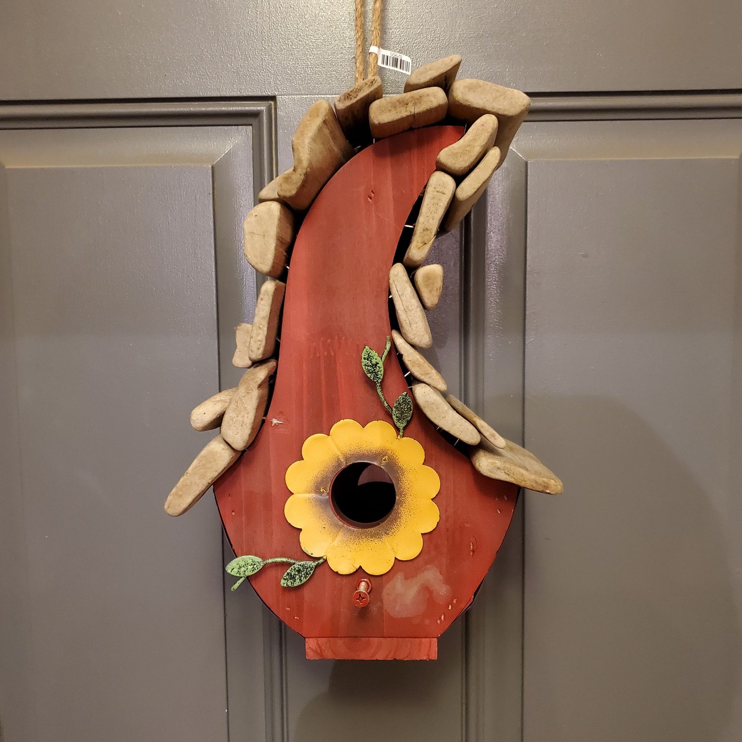 Bird House, Driftwood Red 7.5"x6x12