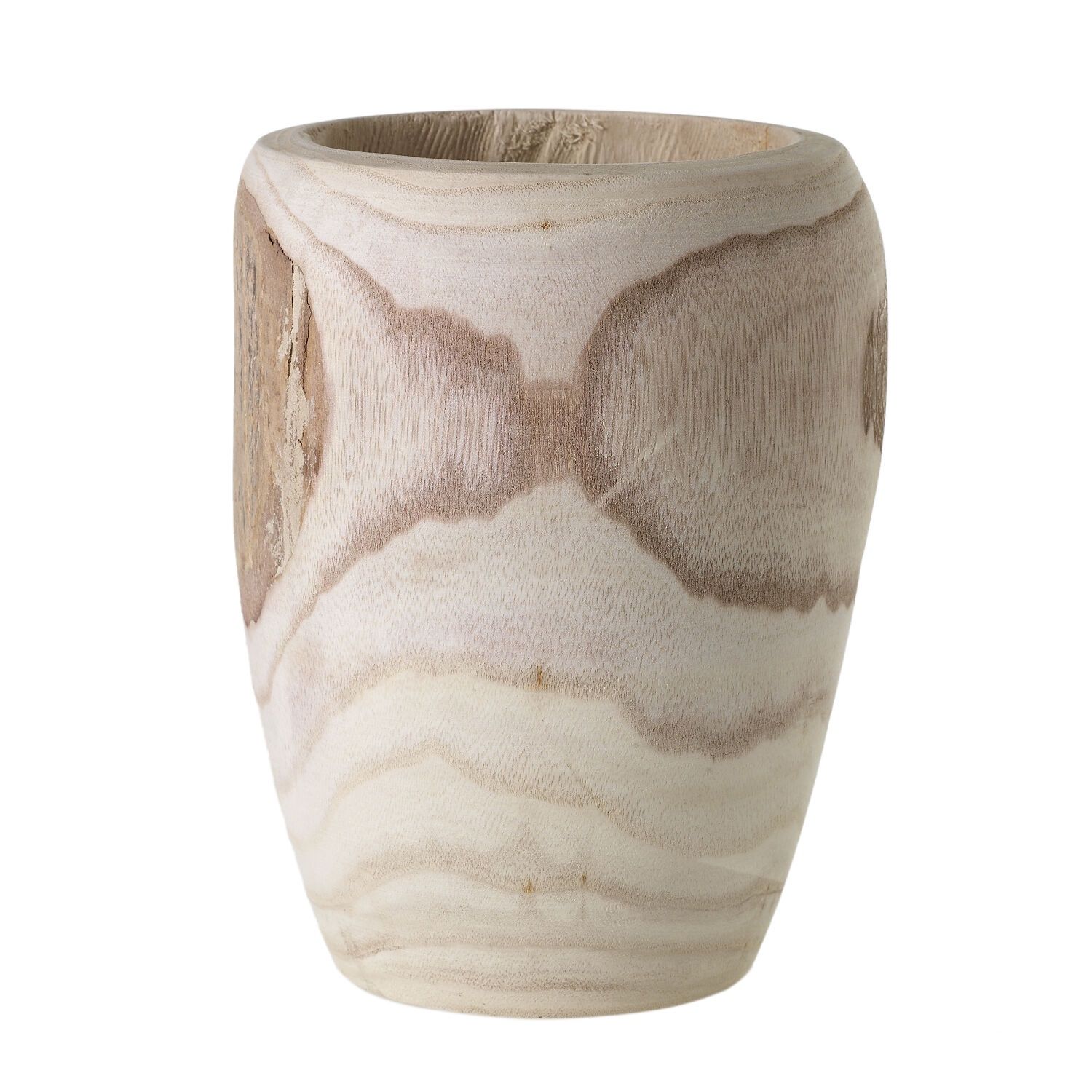 Vase, Turned Wood 8"x10" Natural