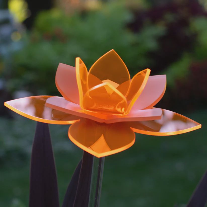 Garden Stake, Acrylic Transparent Flower