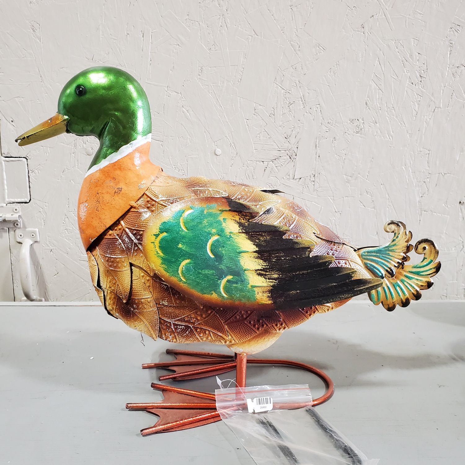 Garden Statue, Mallard Duck 16" metal