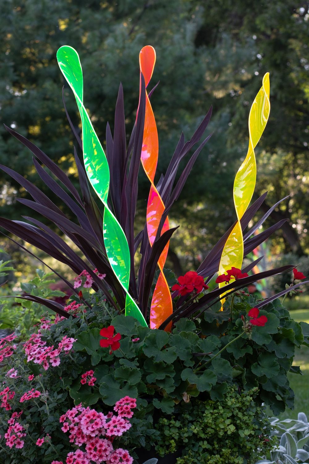 Garden Stake, 36" Twisted Acrylic Asst. Colors