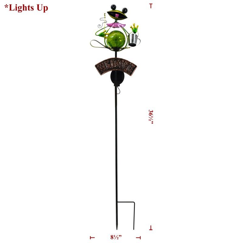 Garden Stake, Metal Solar Fog on Pole