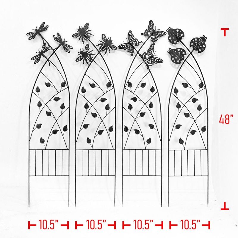 Trellis, Metal Bug 11"x48" 4 Asst