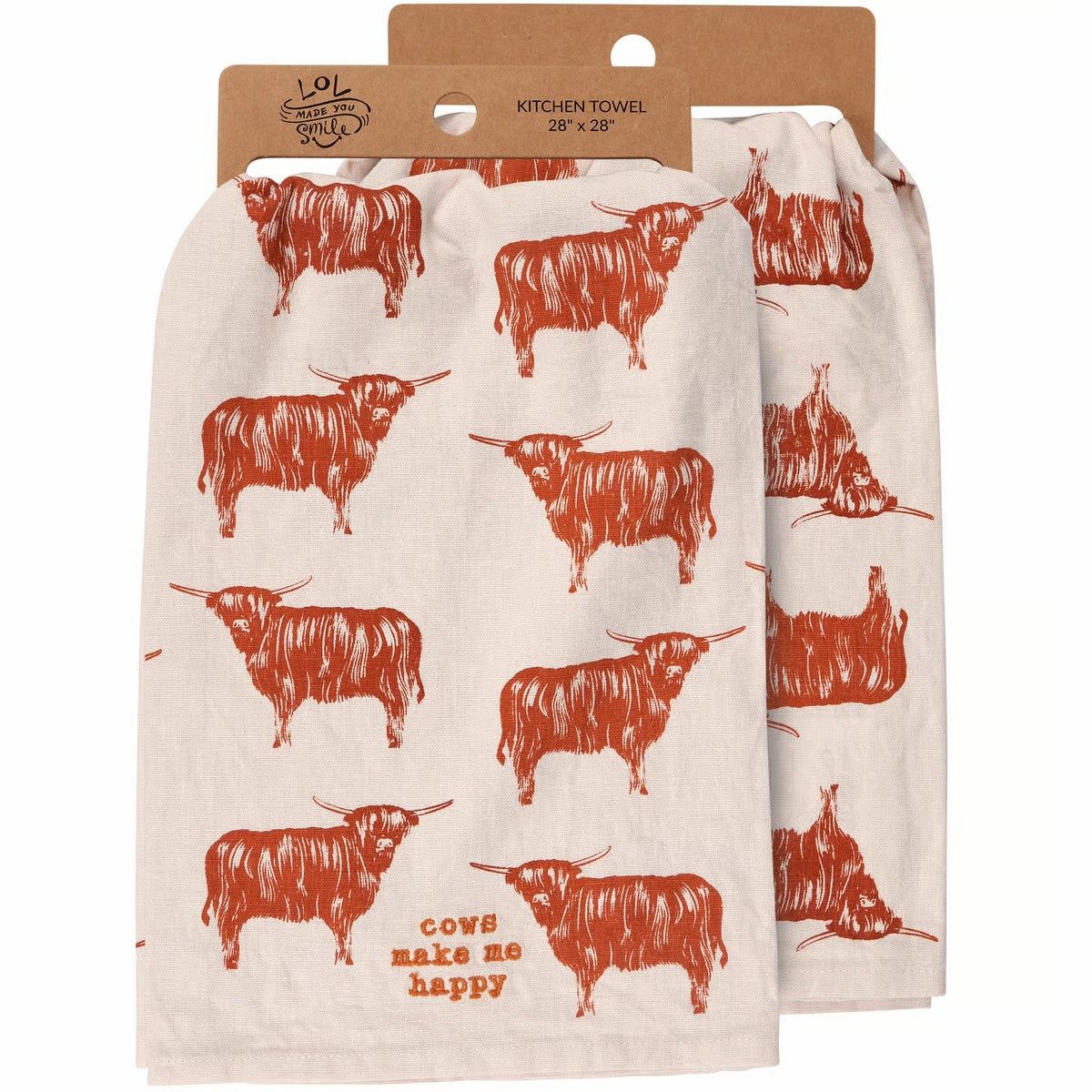 Kitchen Towel, Cows Make Me Happy