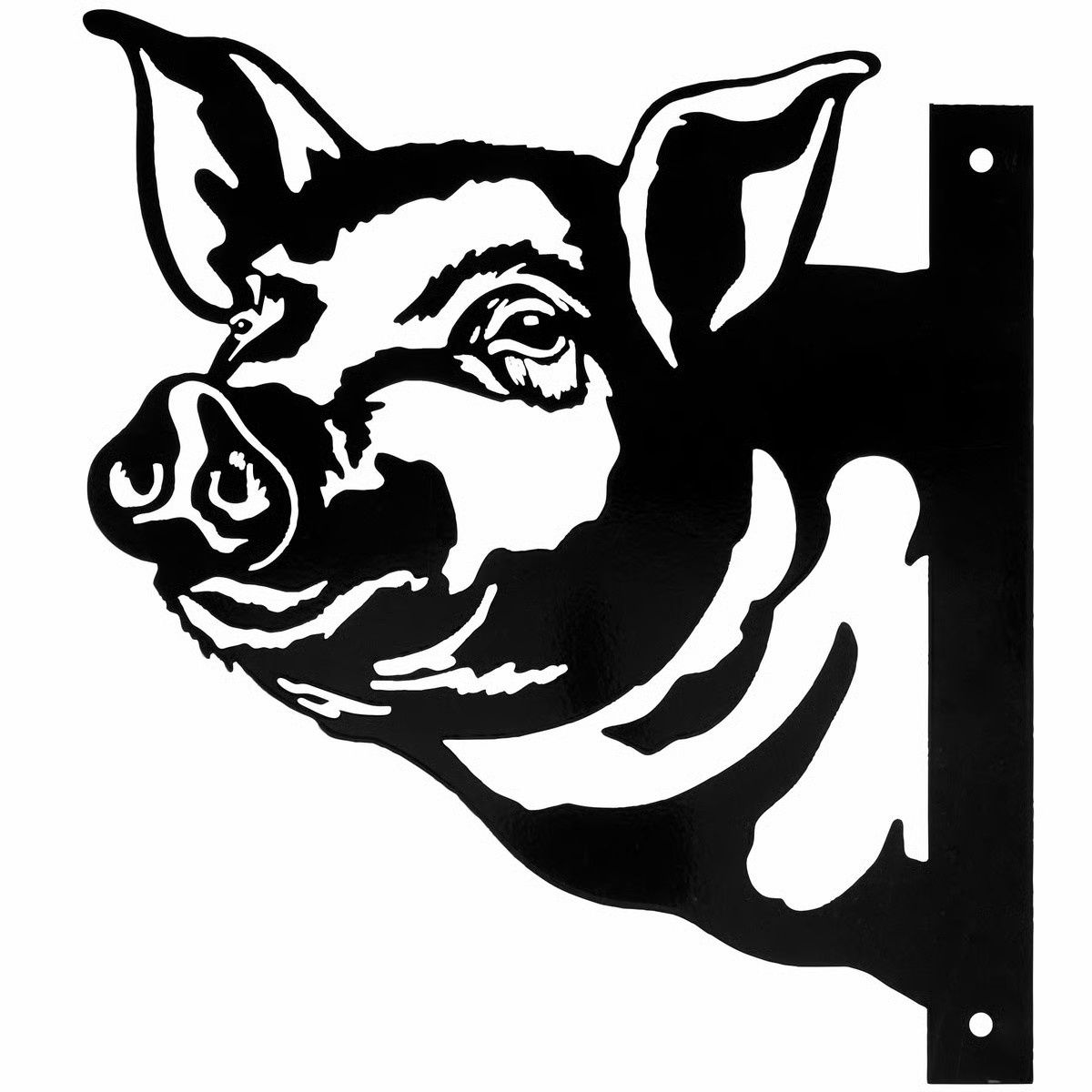 Yard Art, Metal Pig Silhouette 12"