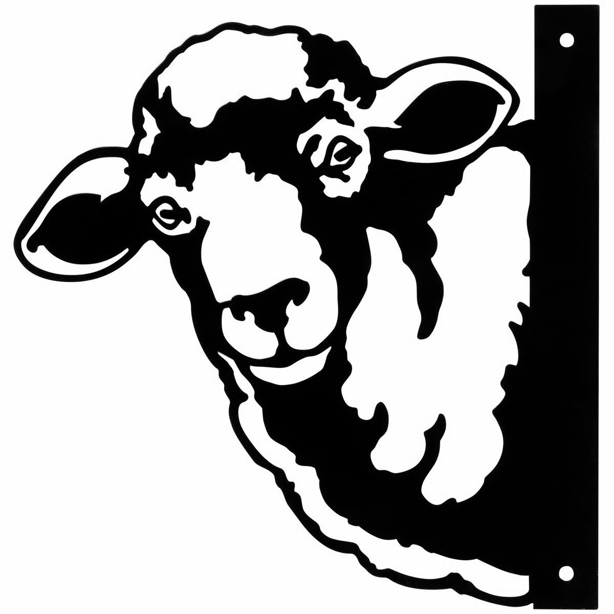 Yard Art, Metal Sheep Silhouette 11"