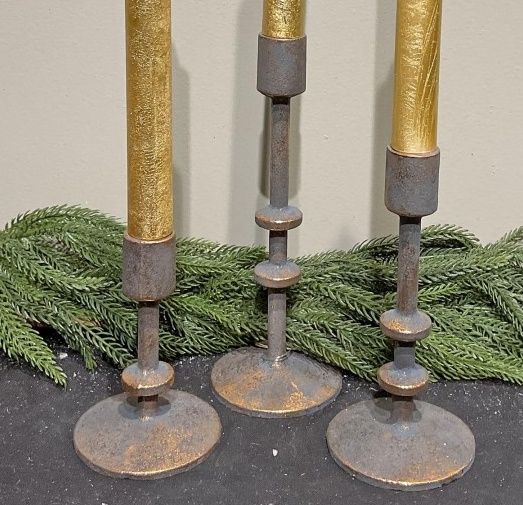 Candle Holder, Metal Taper Set/3