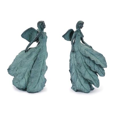 Angel, Large Leaf Dress 19" Resin 2 Asst