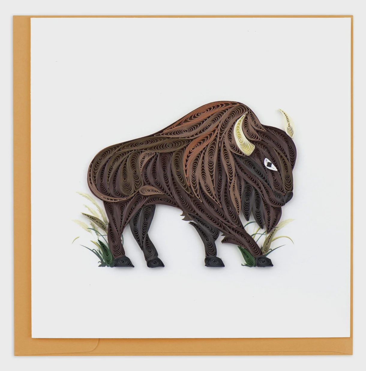 Quilling Card, Bison