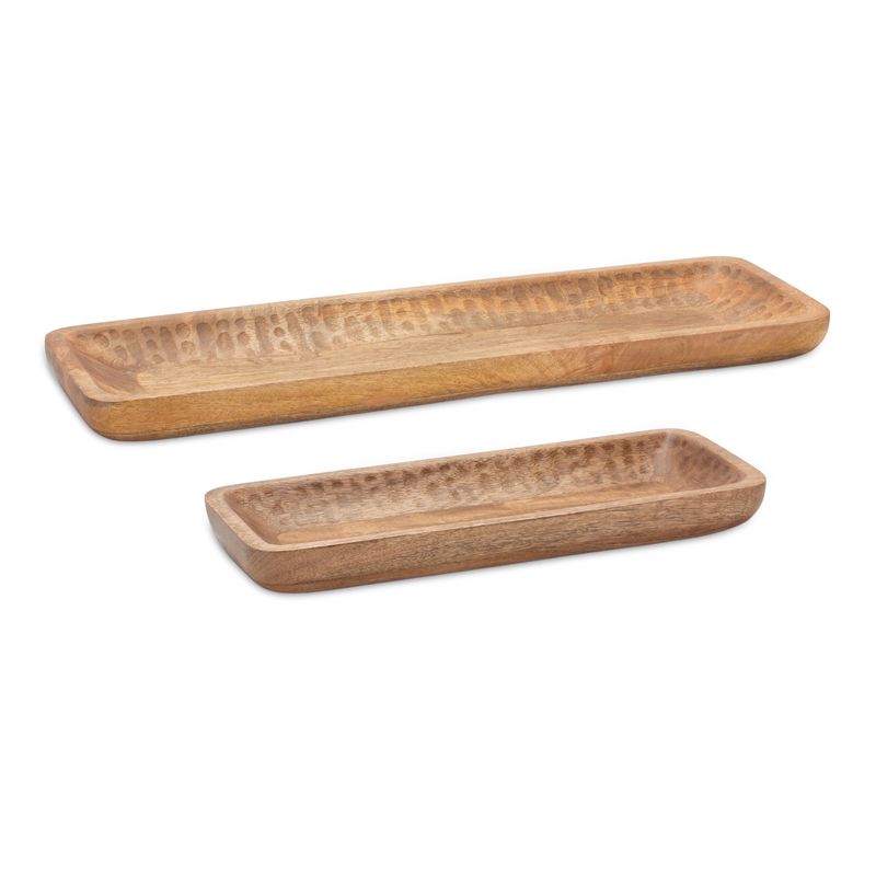 Tray, Mango Wood 2 Asst Rectangle