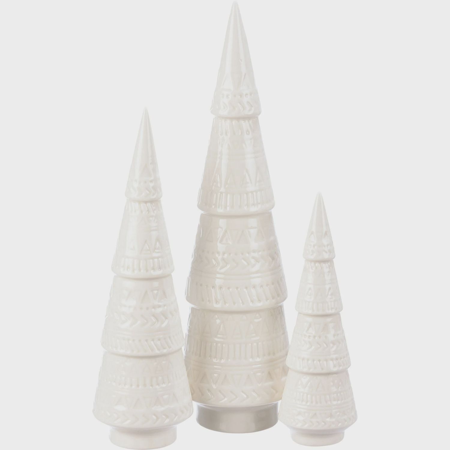 Tree, White Tiered Ceramic Set/3