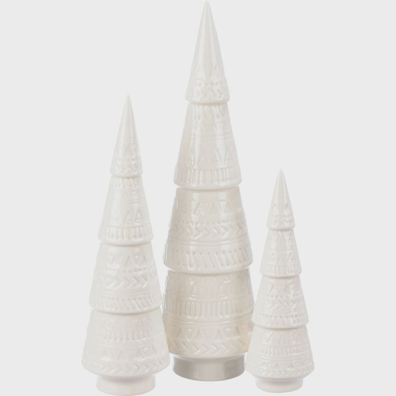 Tree, White Tiered Ceramic Set/3