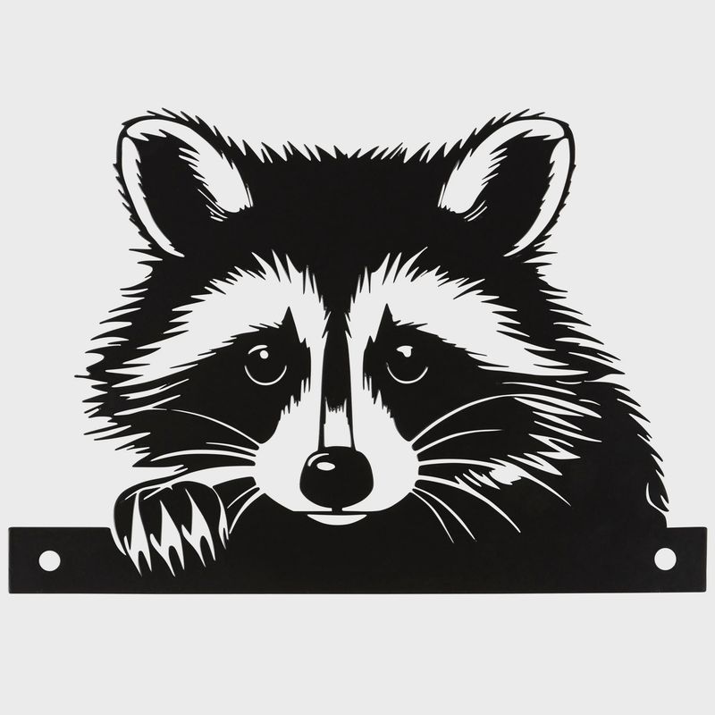 Yard Art, Metal Raccoon Silhouette