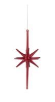 Ornament, Red Glass Starburst 9"