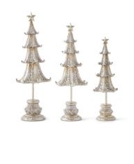 Tree, Set/3 Champagne on Spindle Base