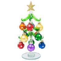 Tree, Handcrafted Glass w/Polka Dot Ornaments