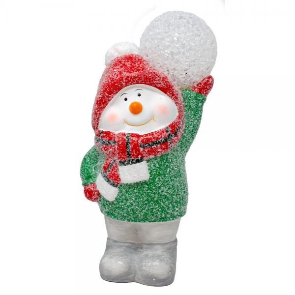 Snowman, LED Snowball On Shoulders