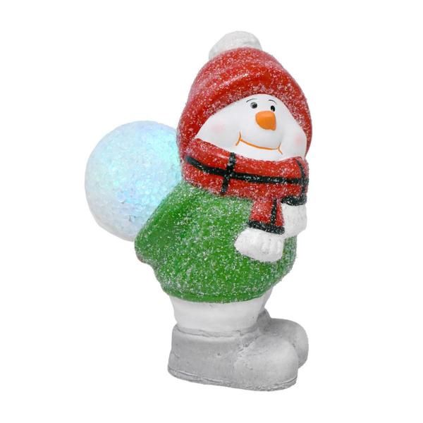 Snowman, LED Snowball On Back