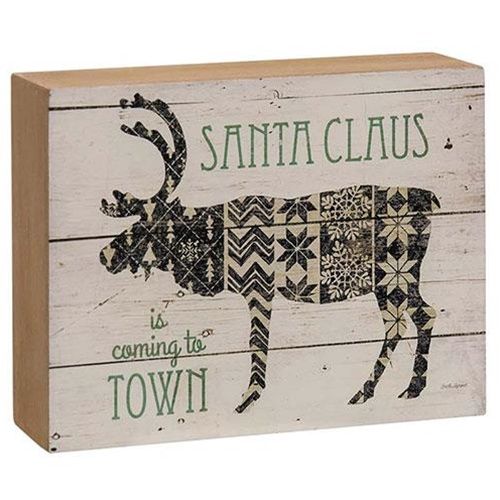 Sign, Nordic Reindeer Wood Box