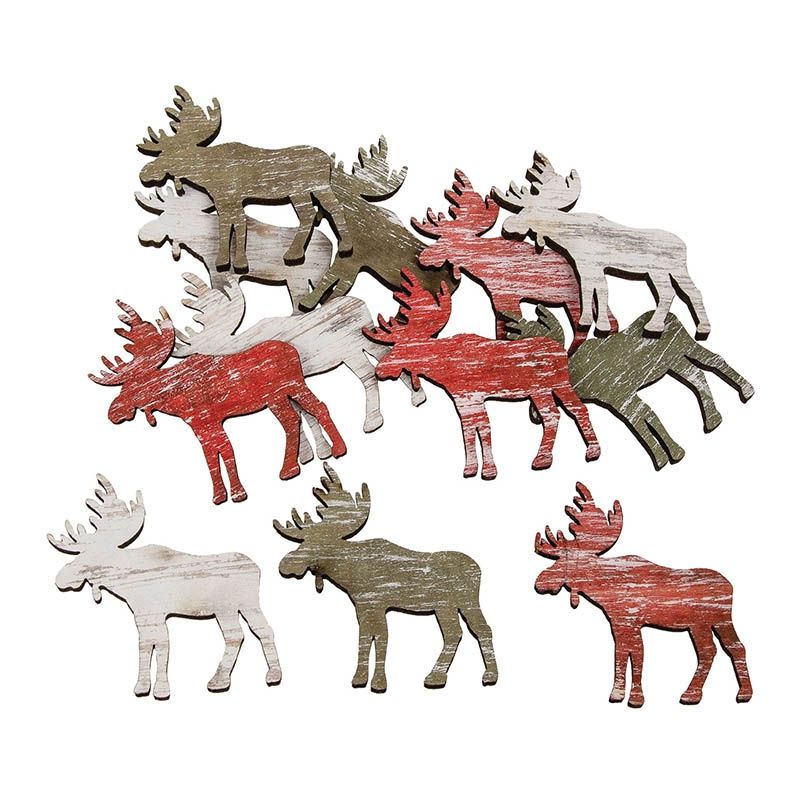 Reindeer, Rustic Print Bowl Fillers 12/Box