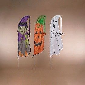 Banner, 60&quot; Nylon Halloween 3 Asst Pumpkin/Ghost/Monster