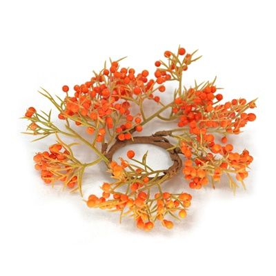 Candle Ring, Mountain Ash Orange Berry Mini