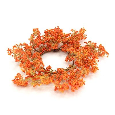 Candle Ring, LG Mountain Ash Orange Berry