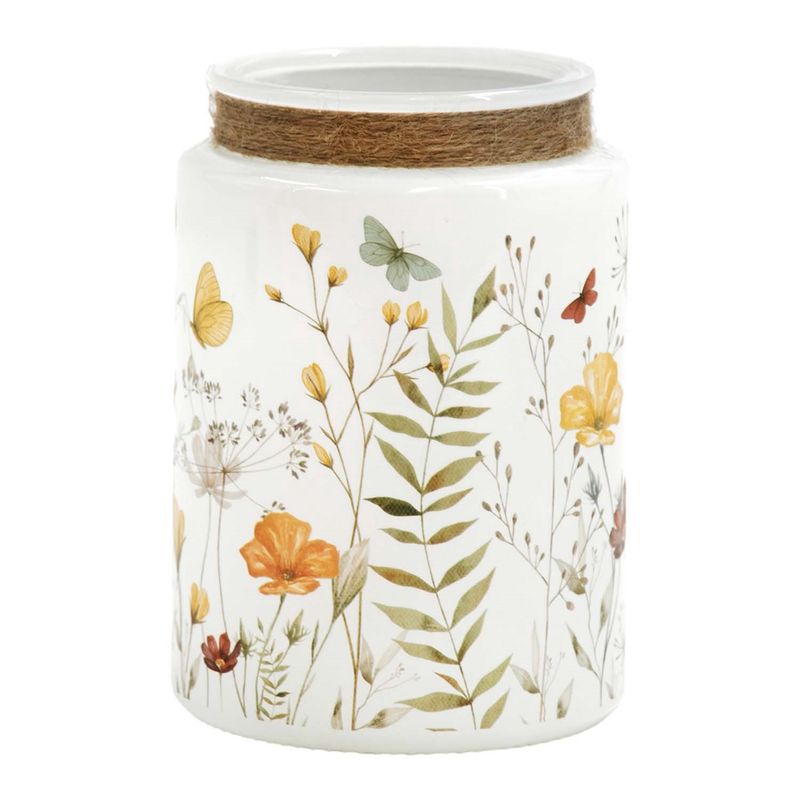 Jar, Wildflower Glass 4x6&quot;