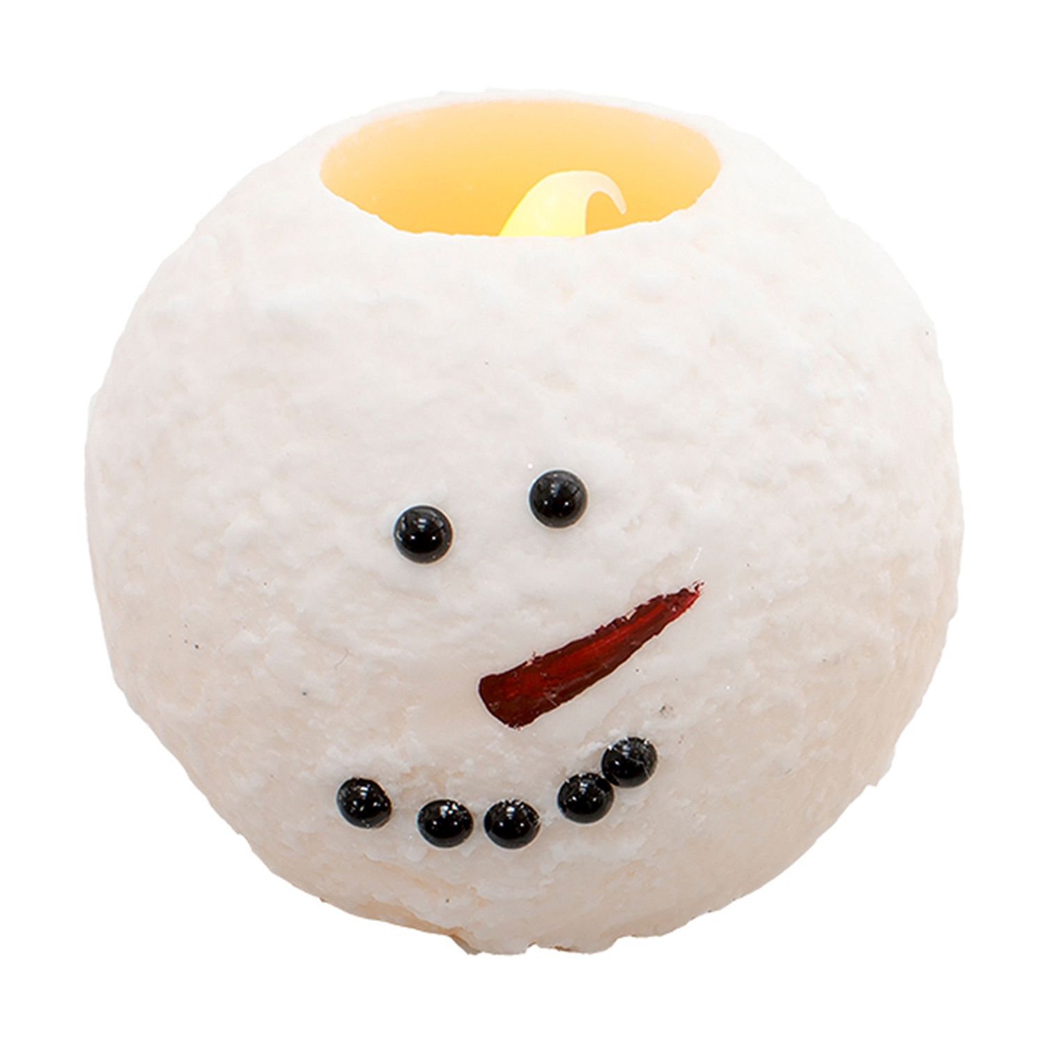 Candle, LED Round Snowman 5.5&quot;