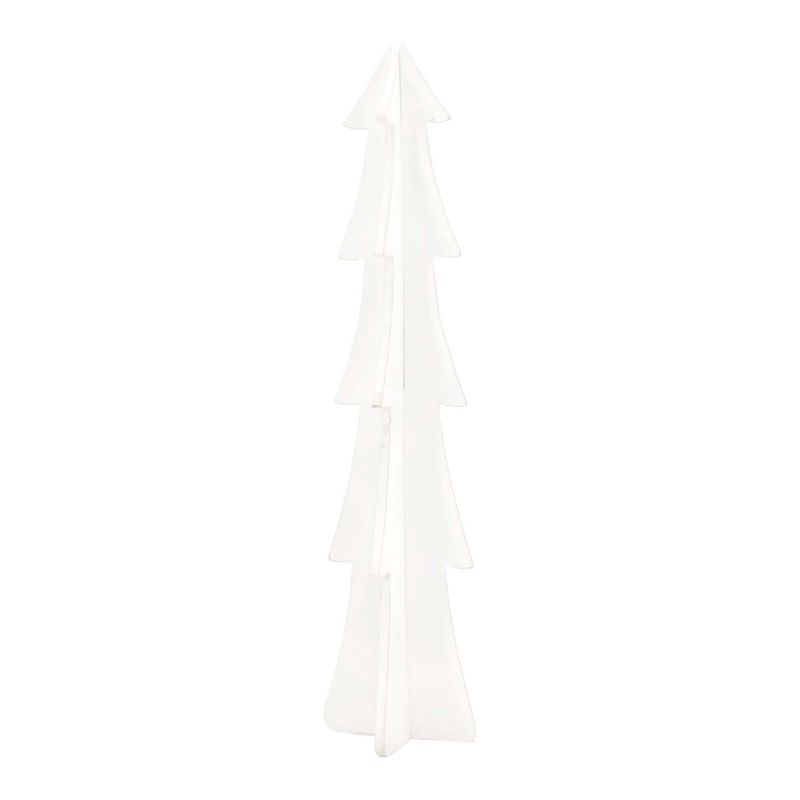 Tree, 4 Sided Wood White 15.5&quot; sm