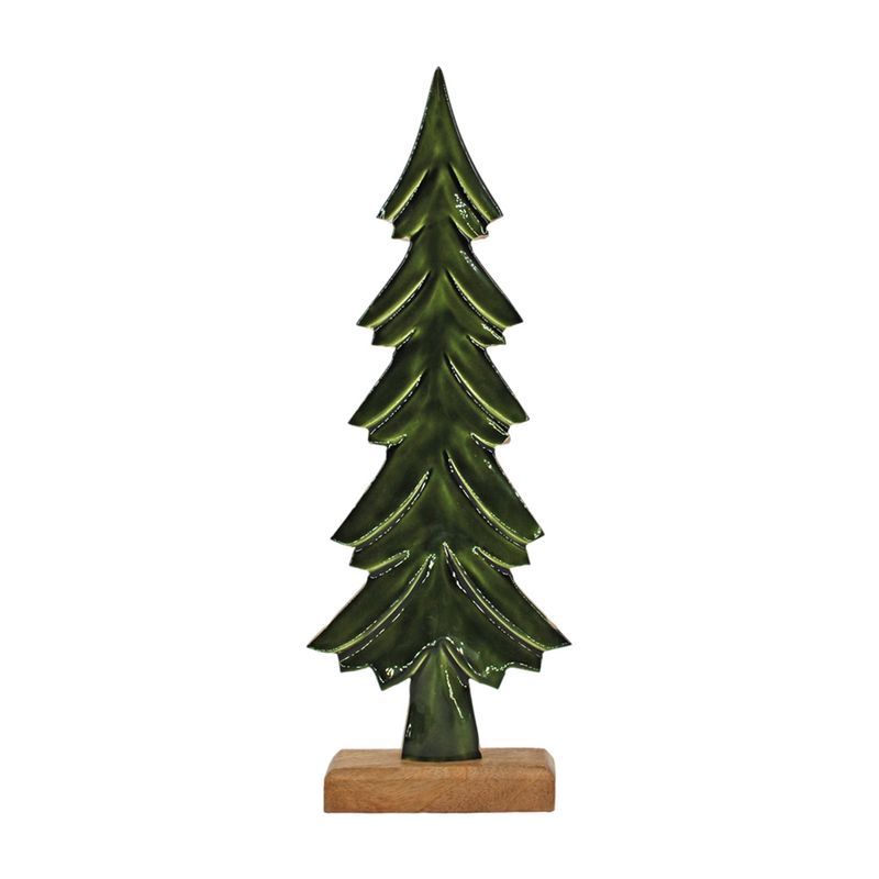 Tree, Wood &amp; Green Enamel 16&quot;