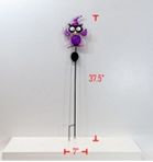 Yard Art, Halloween Owl On Pole Solar 37.5&quot;