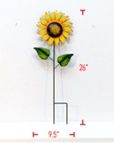Yard Art, Metal Sunflower on Pole 26&quot;