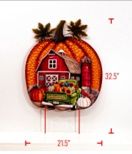 Yard Art, Fall Barn Pumpkin