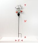 Yard Art, Halloween Ghost On Pole Solar 36&quot;