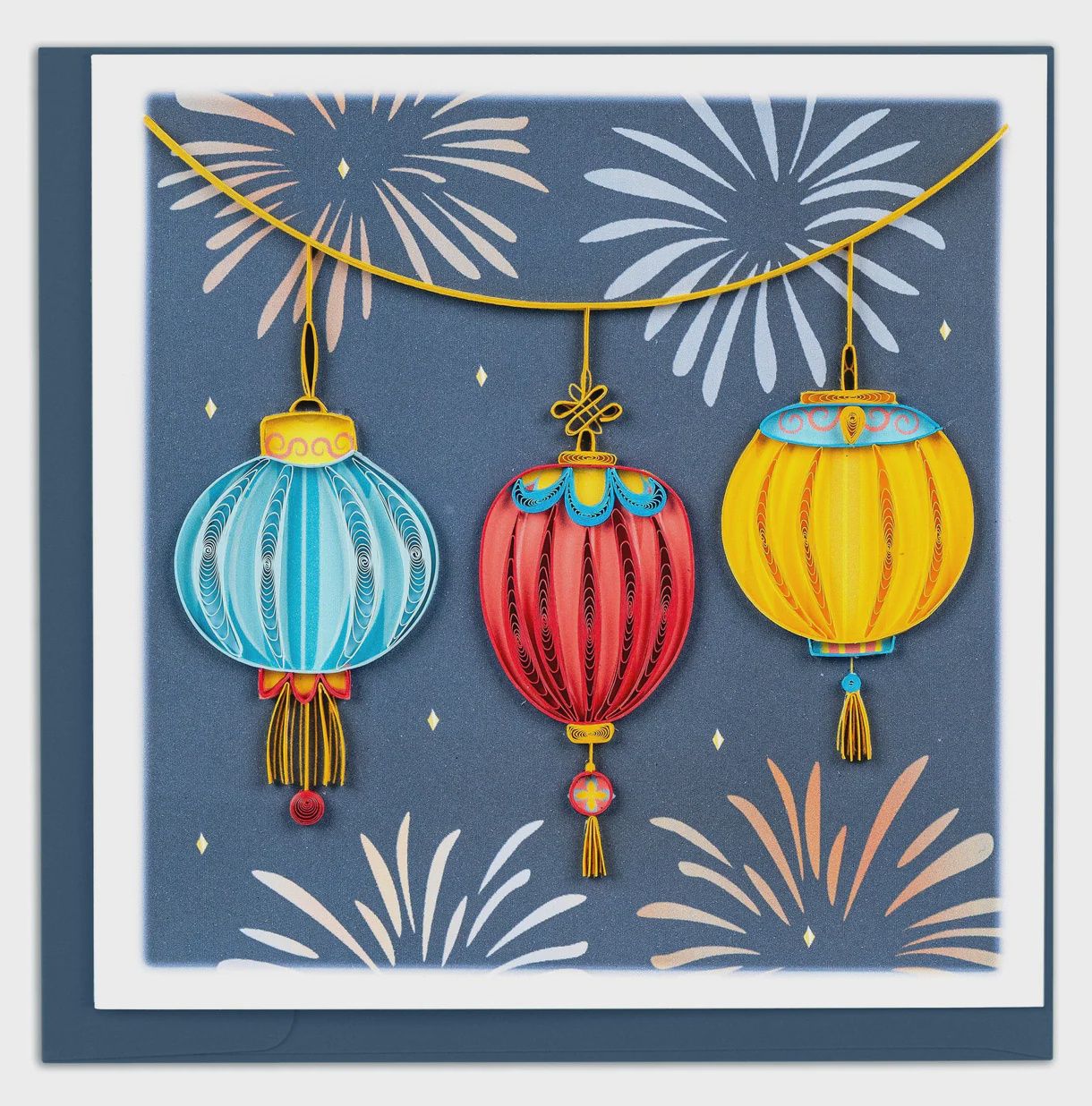 Quilling Card, New Year's Lanterns