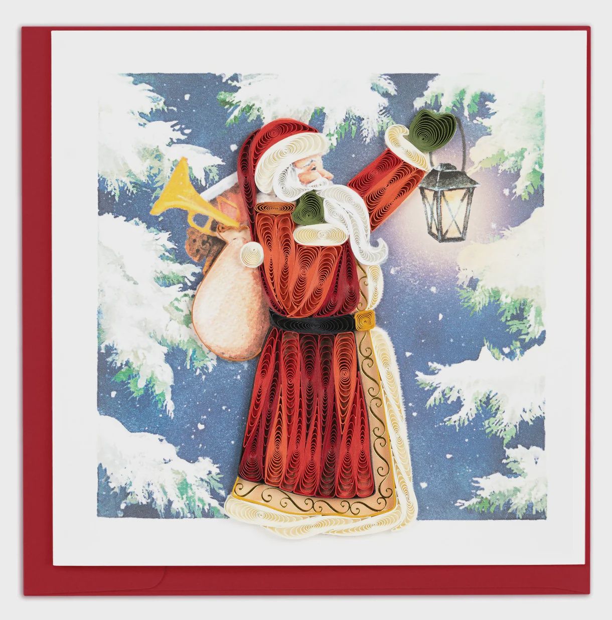 Quilling Card, Vintage Santa