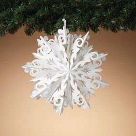 Snowflake, 12&quot; Paper Ornament